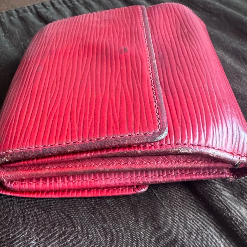Louis Vuitton Red Epi Leather Wallet